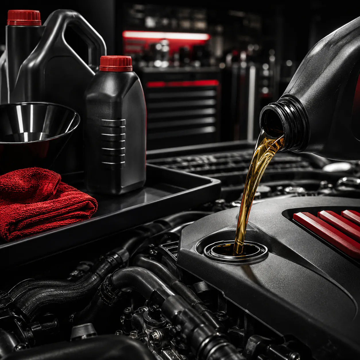 Oil change service at NexGen Auto in Irving, TX