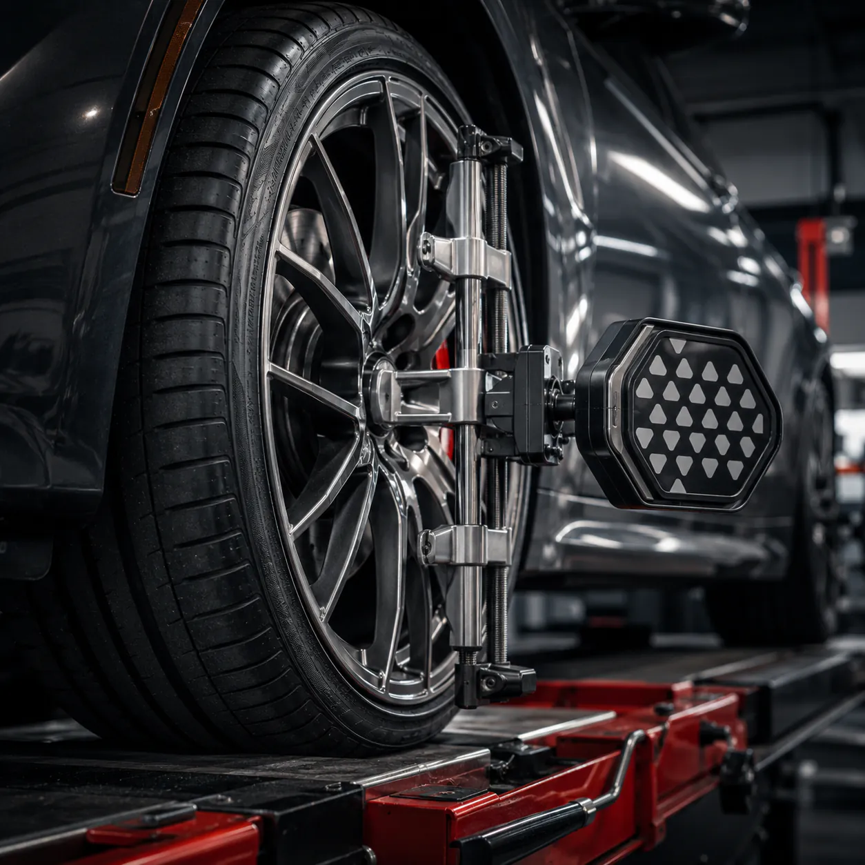 Tire mounting and alignment service at NexGen Auto in Irving, TX