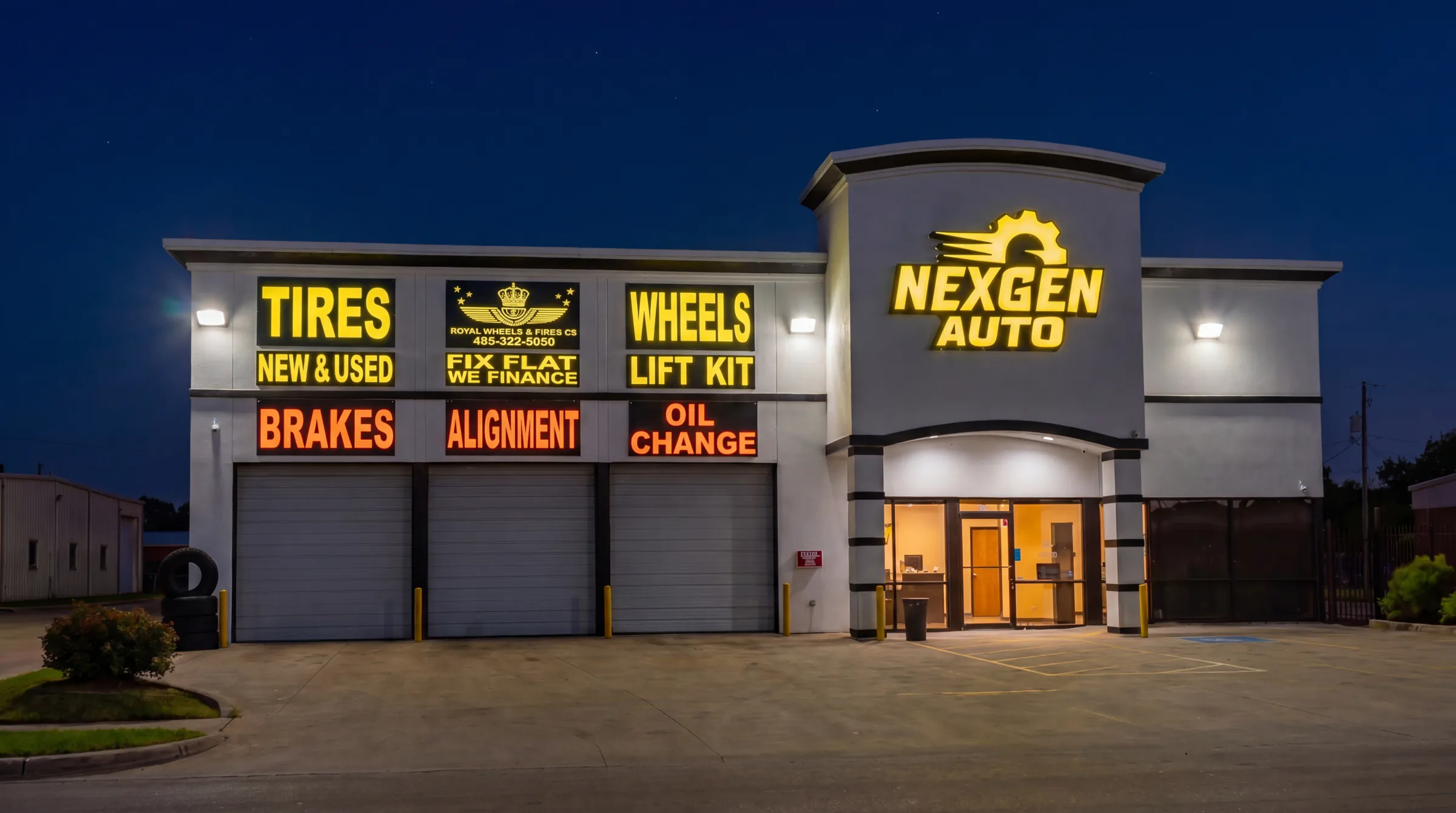 NexGen Auto repair shop exterior in Irving, TX